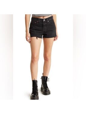 Levi’s 501 Original Black Denim Cut-off Short Sz 31